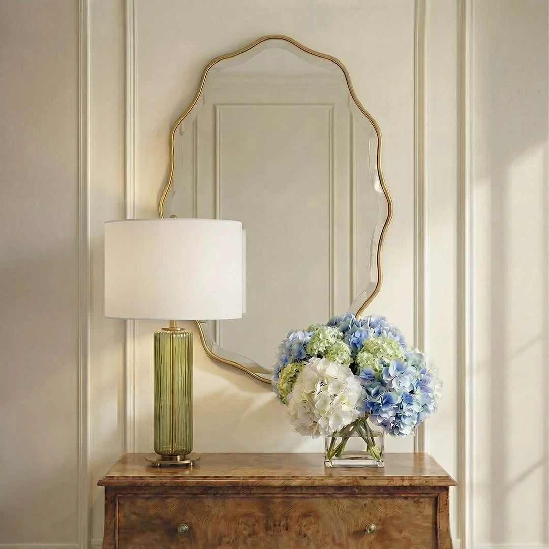 Capri Scalloped Oval Mirror - Gold