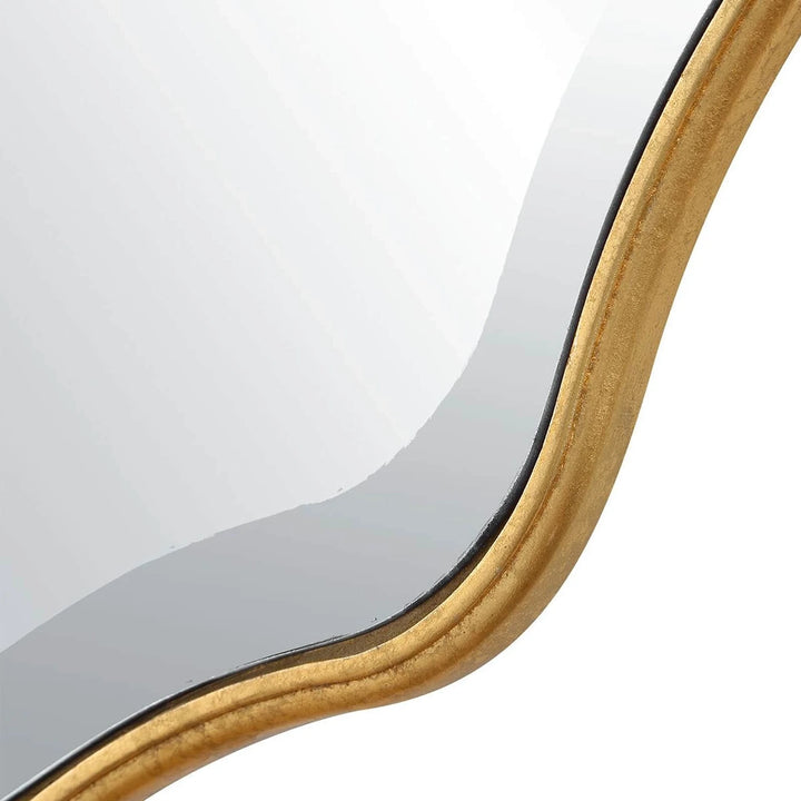 Capri Scalloped Oval Mirror - Gold