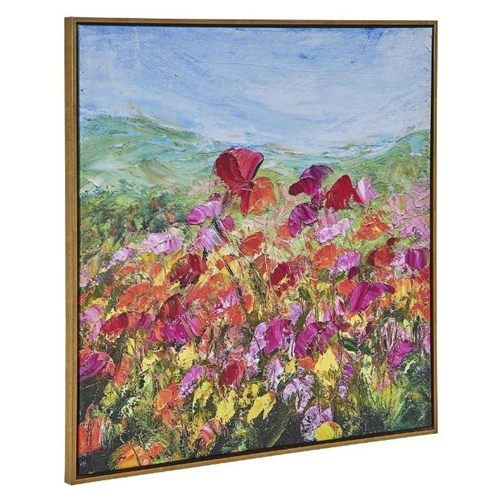 Red Poppy Framed Canvas Keiichi 4