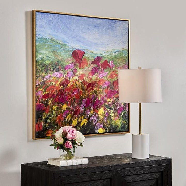Red Poppy Framed Canvas Keiichi 2