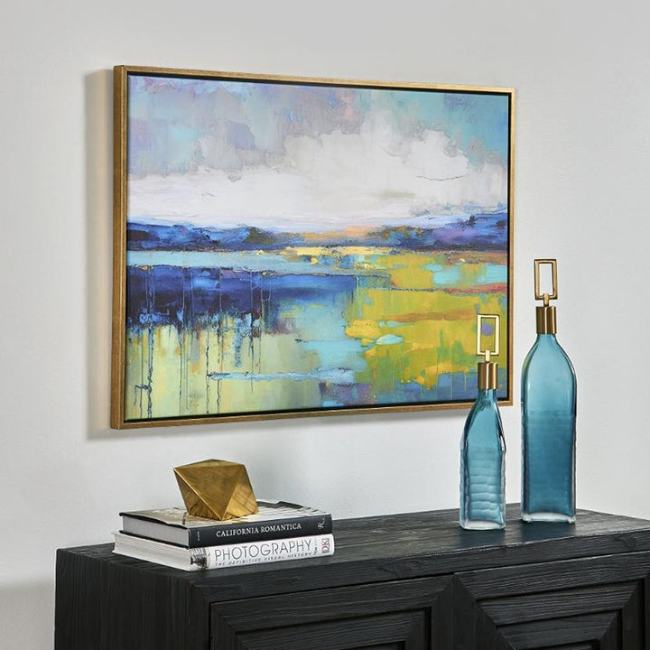 Sunset Over Calm Water Framed Canvas Keiichi 2