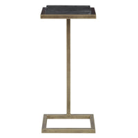 Keiichi Served Accent Table Marble & Brushed Gold