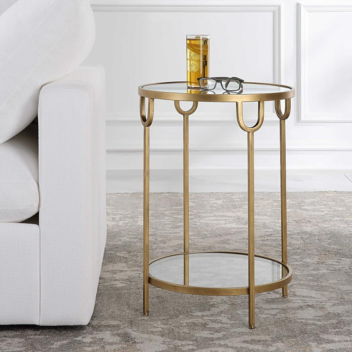 Keiichi Ula Side Table Brass