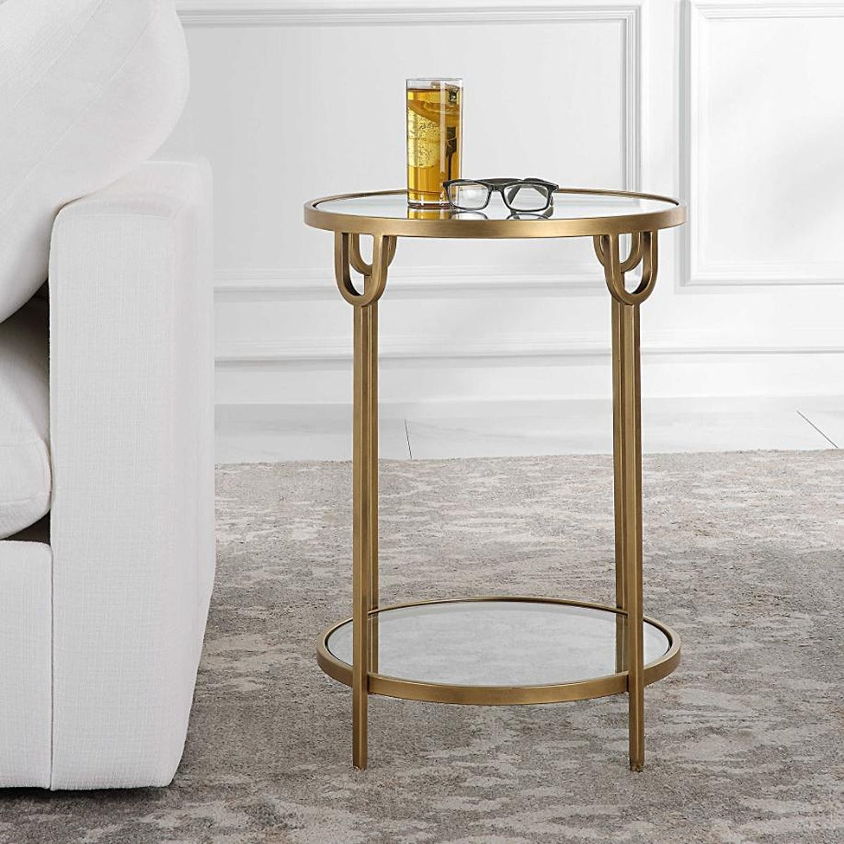 Keiichi Ula Side Table Brass