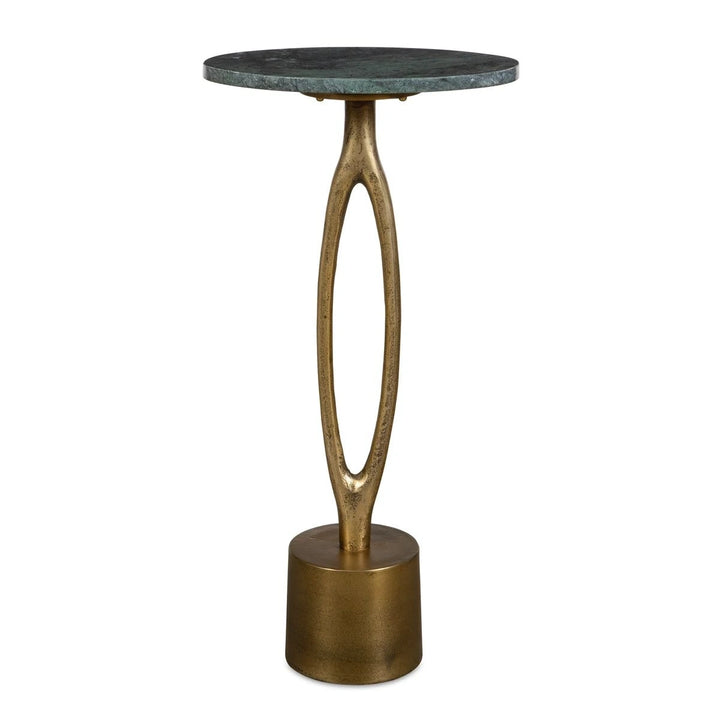 Green Marble Oval Side Table