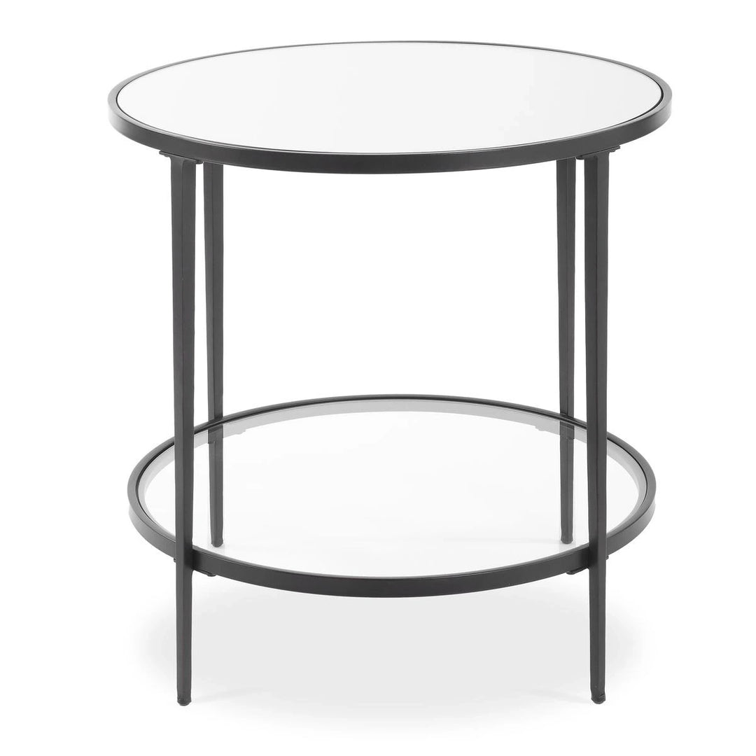Asher Round Black Side Table