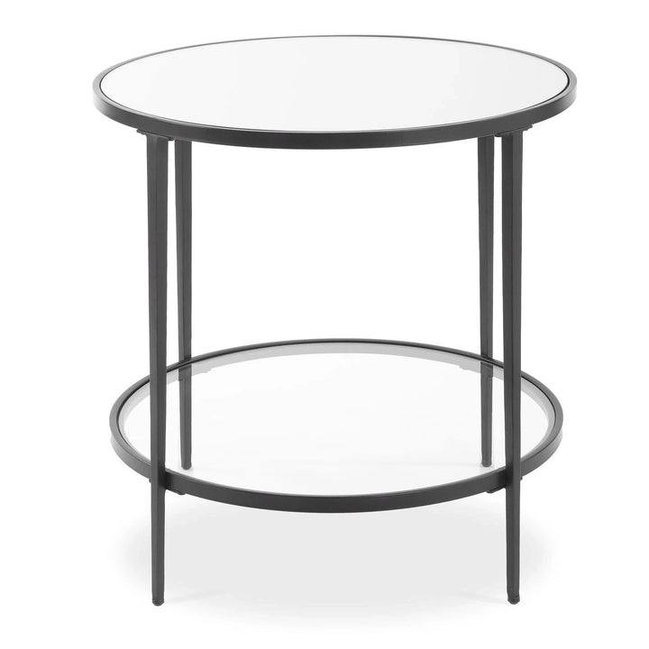 Asher Round Black Side Table