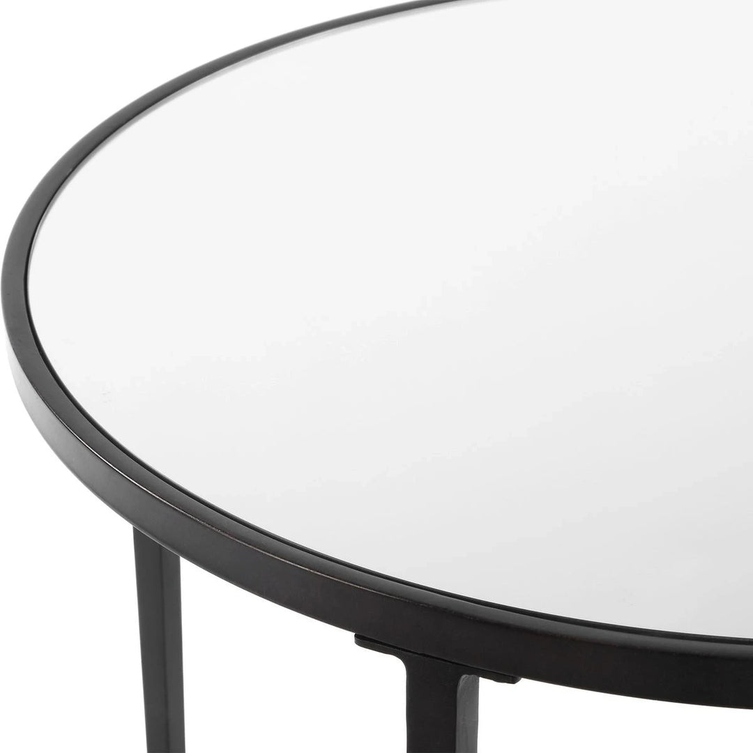 Asher Round Black Side Table