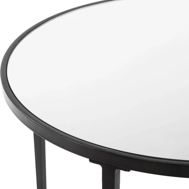 Asher Round Black Side Table