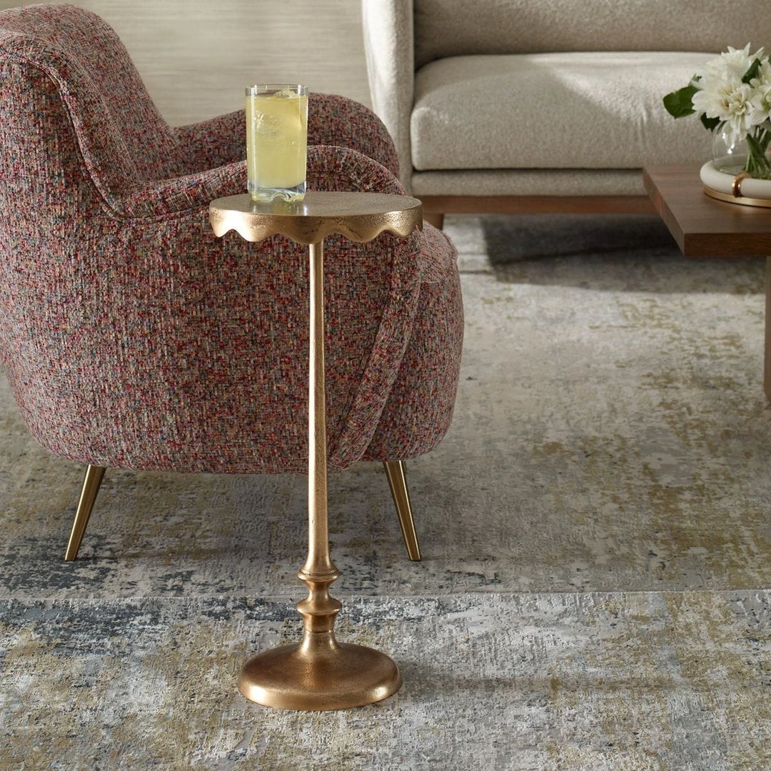 Octavia Antique Brass Side Table
