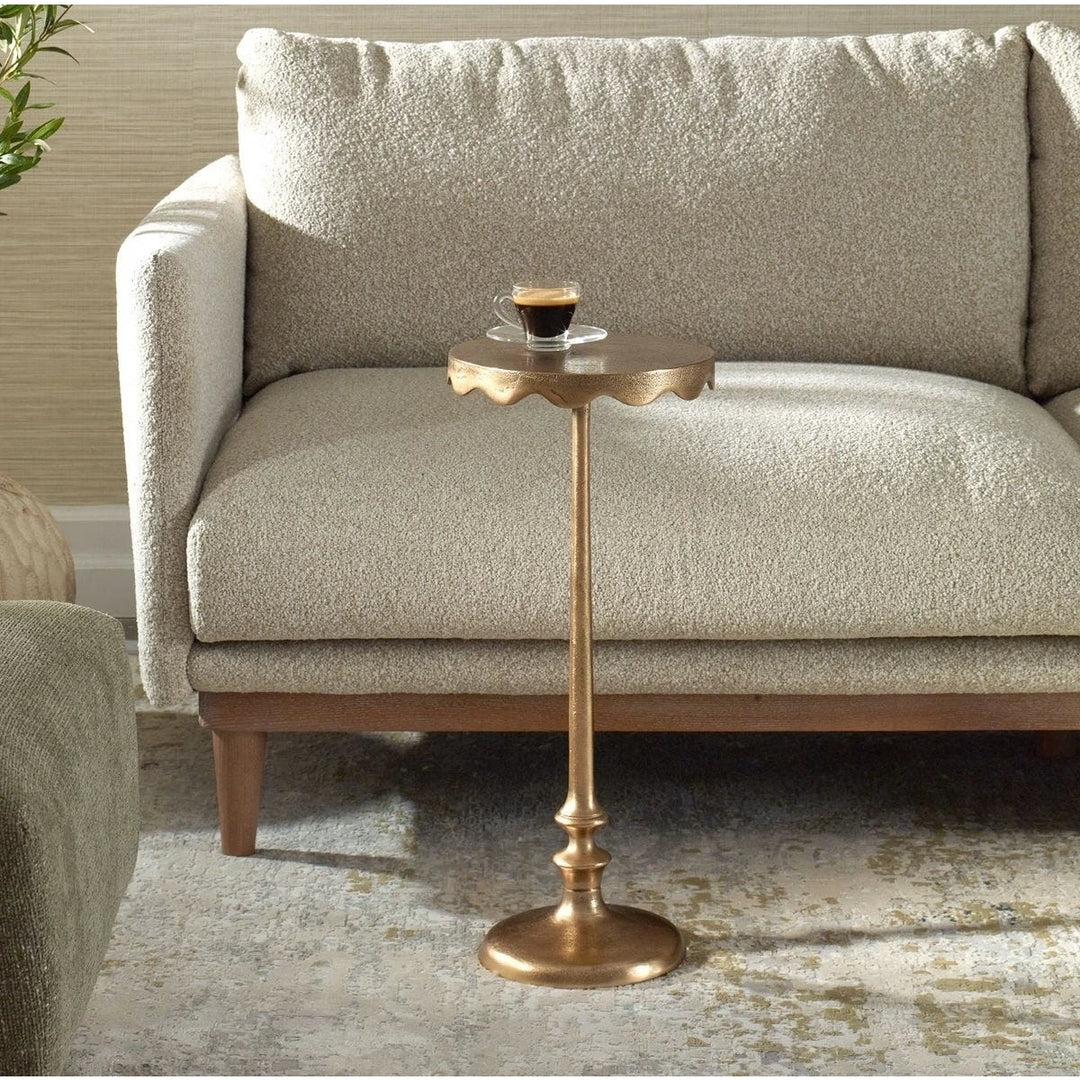Octavia Antique Brass Side Table