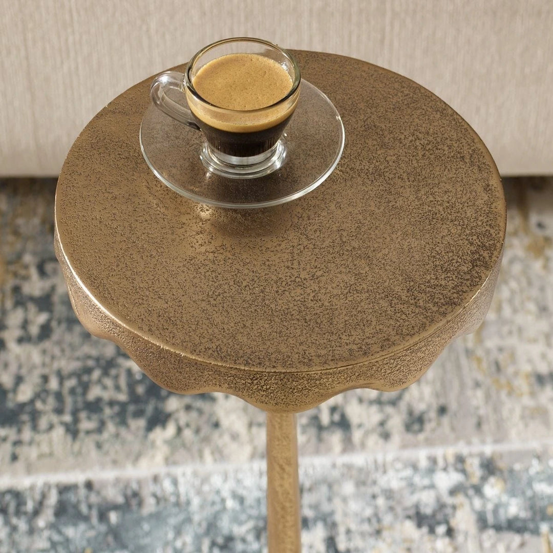 Octavia Antique Brass Side Table