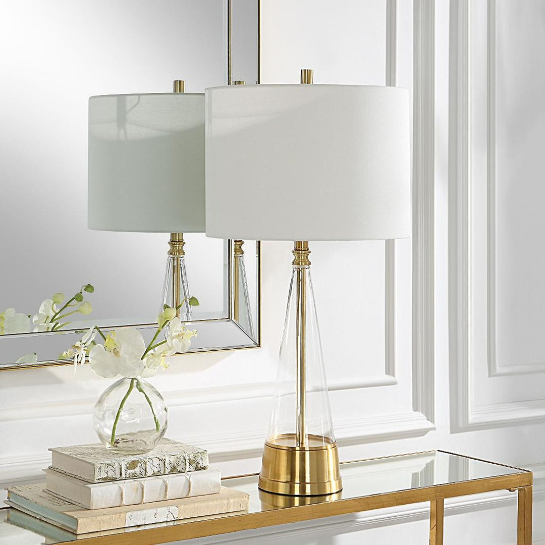 Prism Table Lamp - Brass Keiichi 2