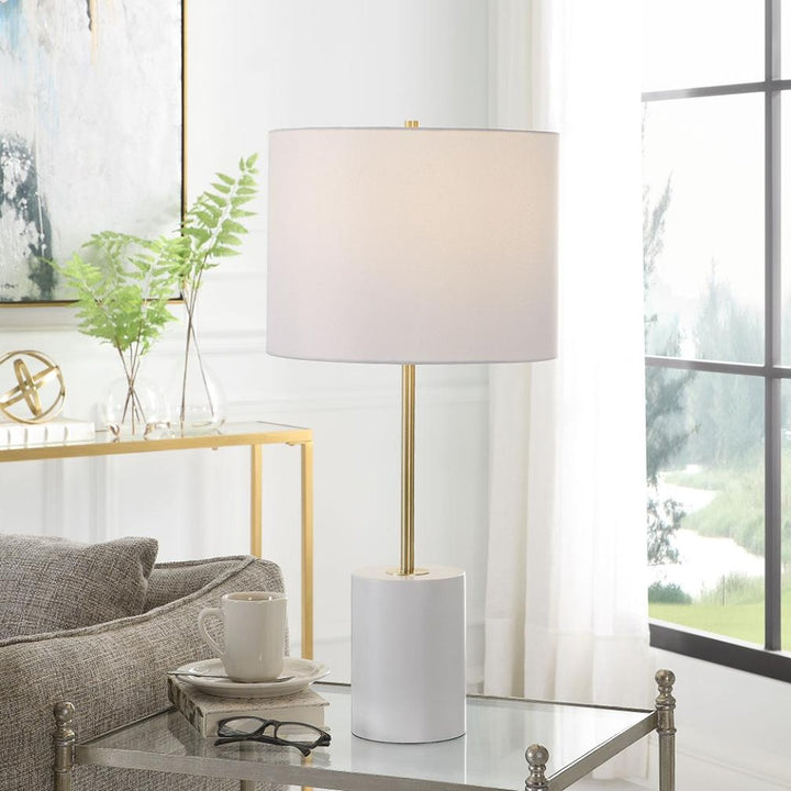 Simplistic Table Lamp - White Keiichi 3