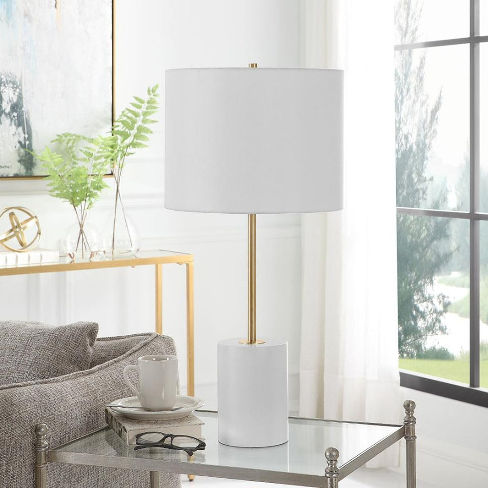 Simplistic Table Lamp - White Keiichi 2