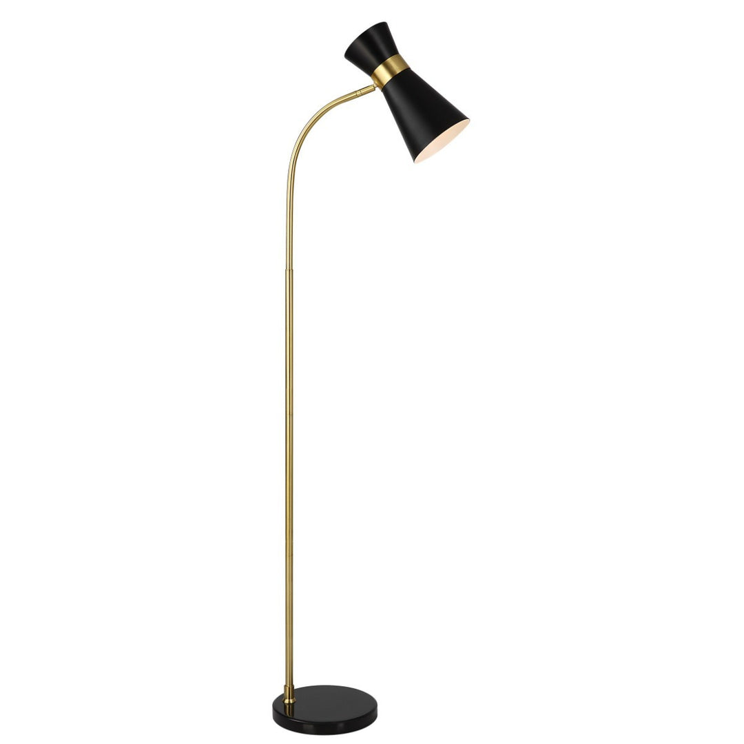Ambrose Marble Base Floor Lamp - Black Keiichi 3