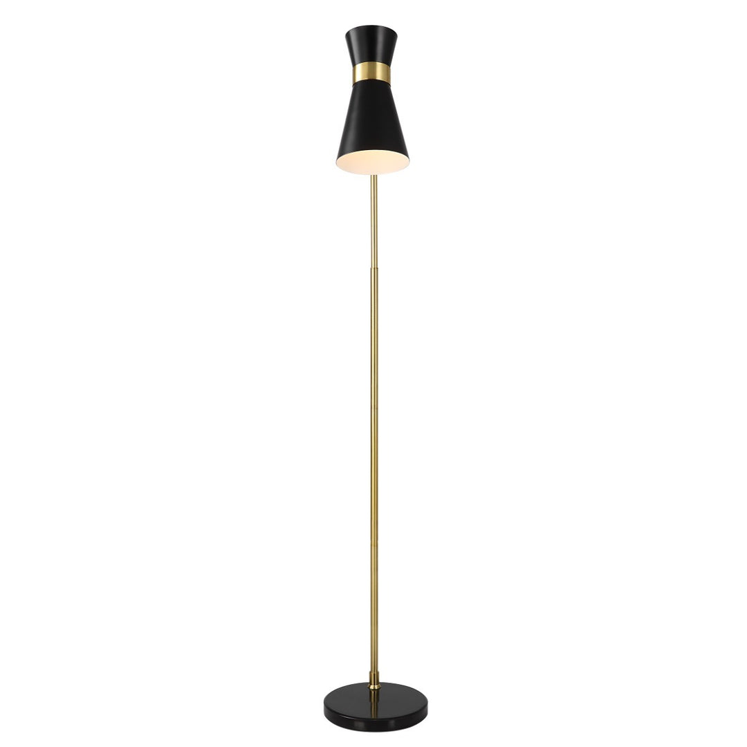 Ambrose Marble Base Floor Lamp - Black Keiichi 1