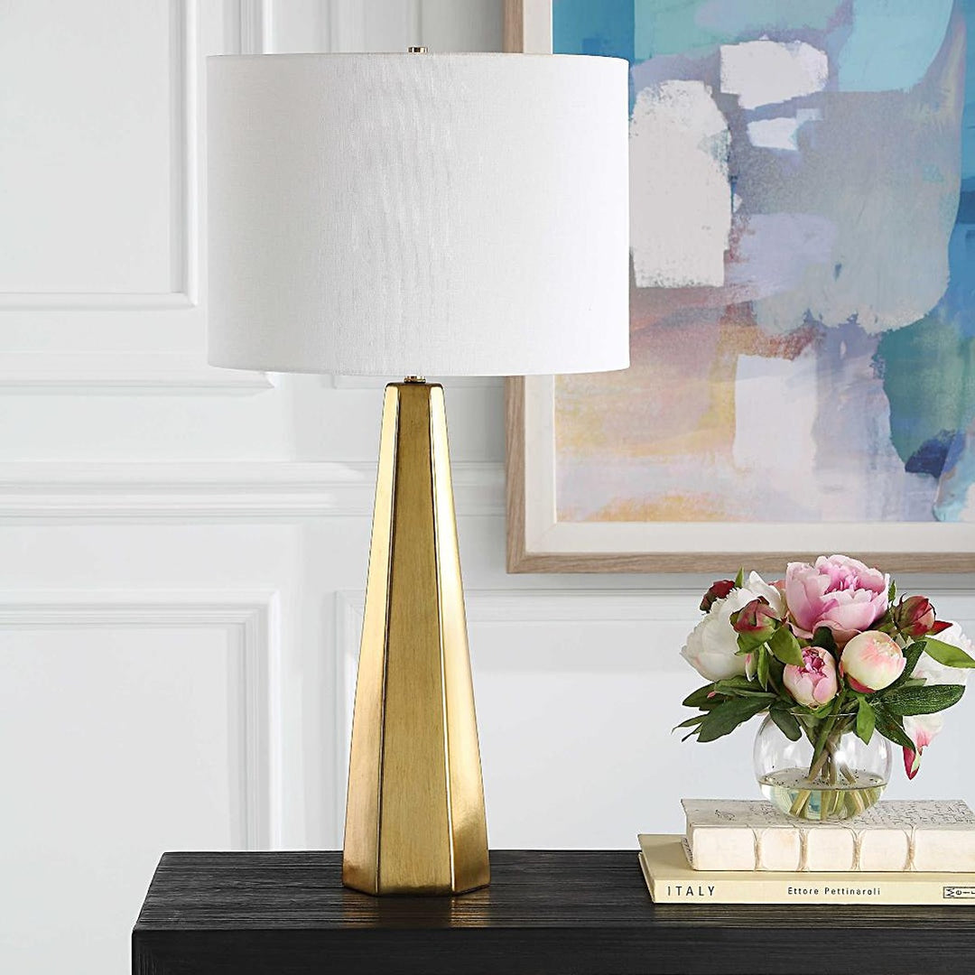Soraya Table Lamp - Gold Keiichi 2