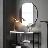 Gallery Interiors Hayle Round Mirror in Black