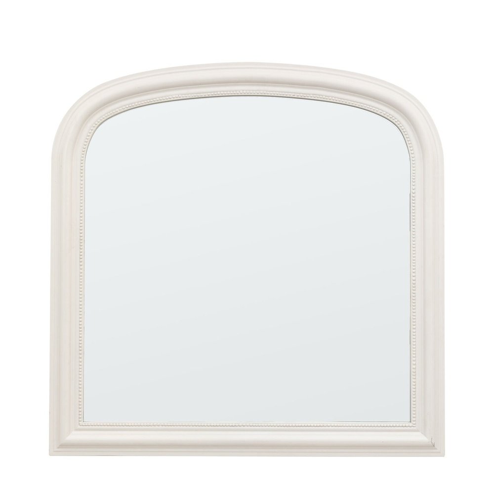 Gallery Interiors Sherwood Overmantle Mirror in Stone