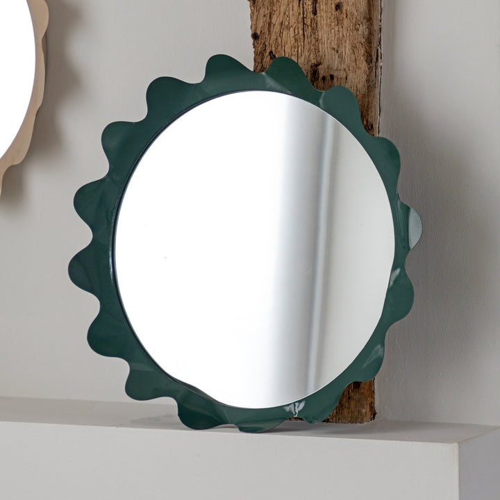 Edgewick Round Mirror 60cm - Teal GalleryDirect 2