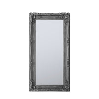 Gallery Interiors Carved Louis Leaner Mirror in Silver