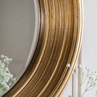 Gallery Interiors Chaplin Round Mirror in Gold