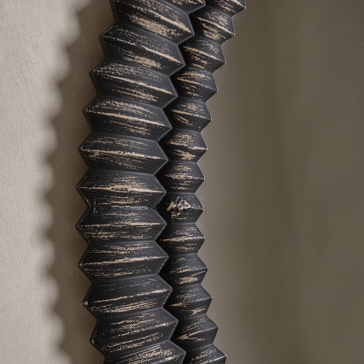 Omico Round Mirror 90cm - Black Wash GalleryDirect 3