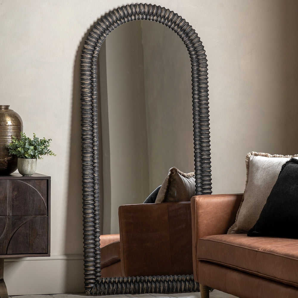 Omico Arch Leaner Mirror 77 x 170cm - Black Wash GalleryDirect 2