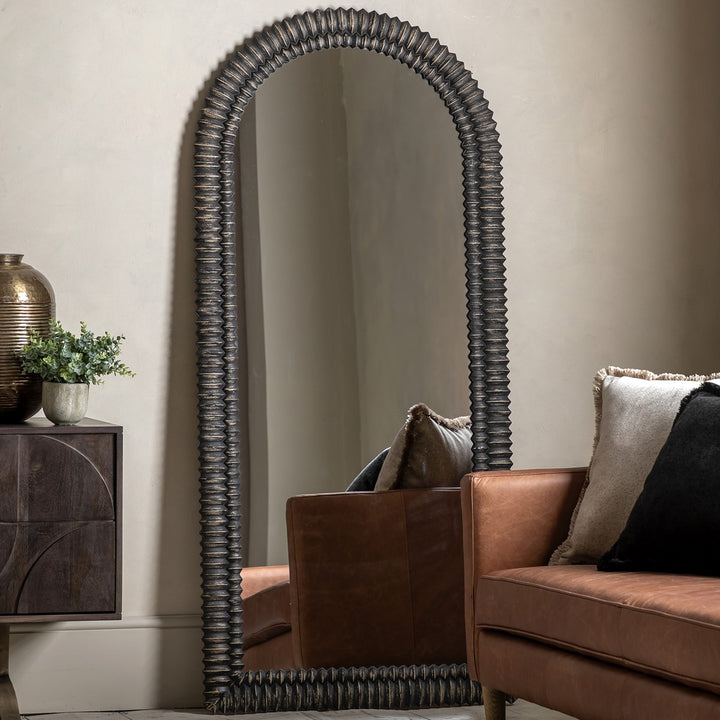 Omico Arch Leaner Mirror 77 x 170cm - Black Wash GalleryDirect 2