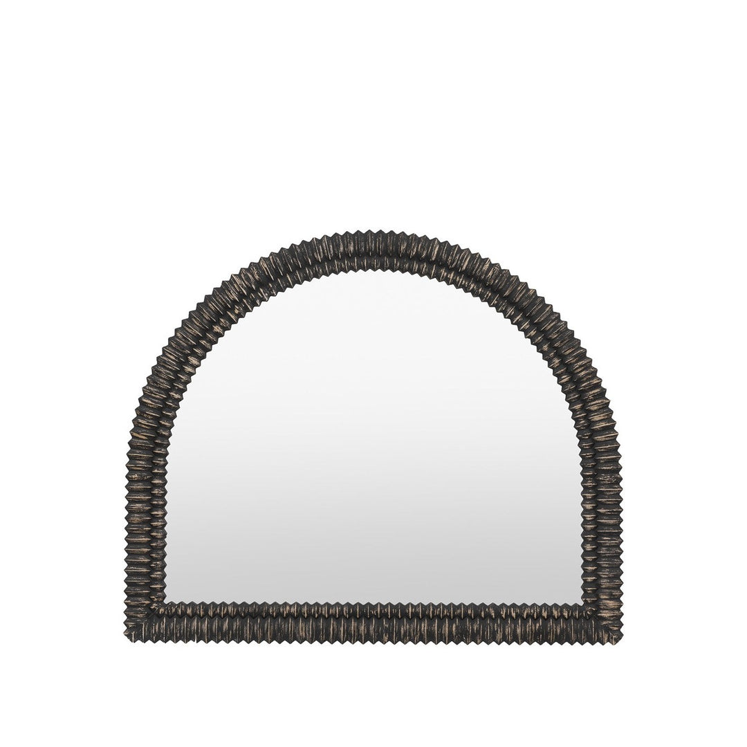Omico Arch Overmantle Mirror 120 x 100cm - Black Wash GalleryDirect 1