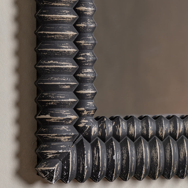 Omico Arch Overmantle Mirror 120 x 100cm - Black Wash GalleryDirect 3