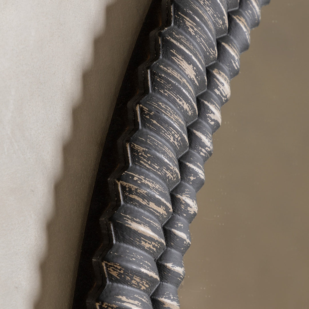 Omico Arch Overmantle Mirror 120 x 100cm - Black Wash GalleryDirect 4