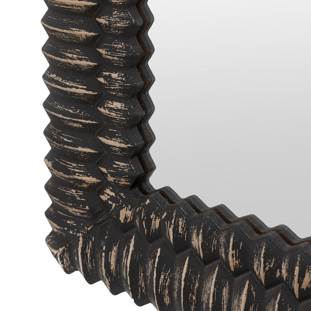 Omico Arch Overmantle Mirror 120 x 100cm - Black Wash GalleryDirect 8