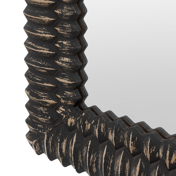 Omico Arch Overmantle Mirror 120 x 100cm - Black Wash GalleryDirect 8