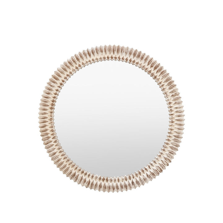Omico Round Mirror 90cm - White Wash GalleryDirect 1