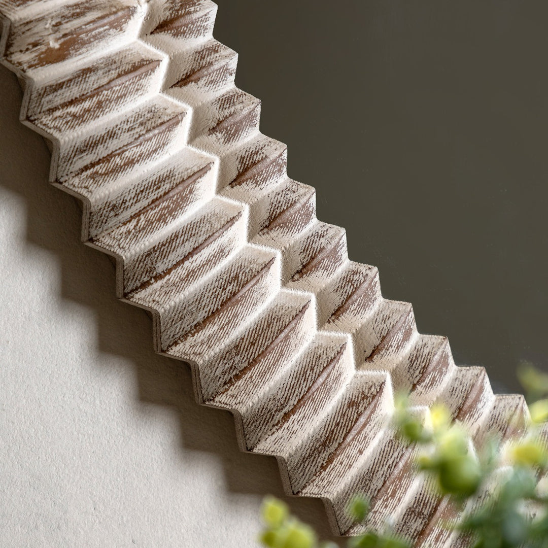 Omico Round Mirror 90cm - White Wash GalleryDirect 3