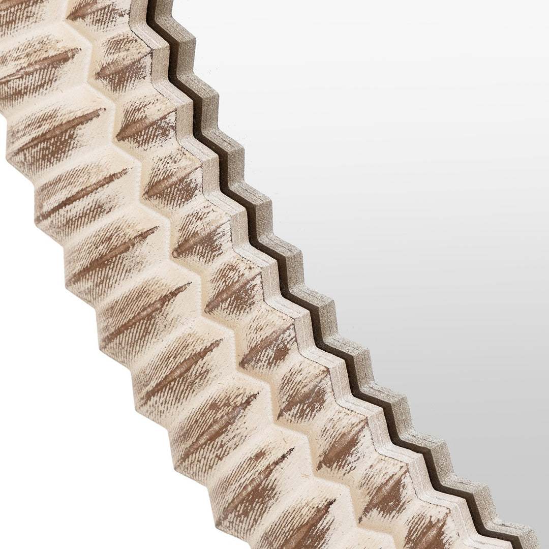 Omico Round Mirror 90cm - White Wash GalleryDirect 8