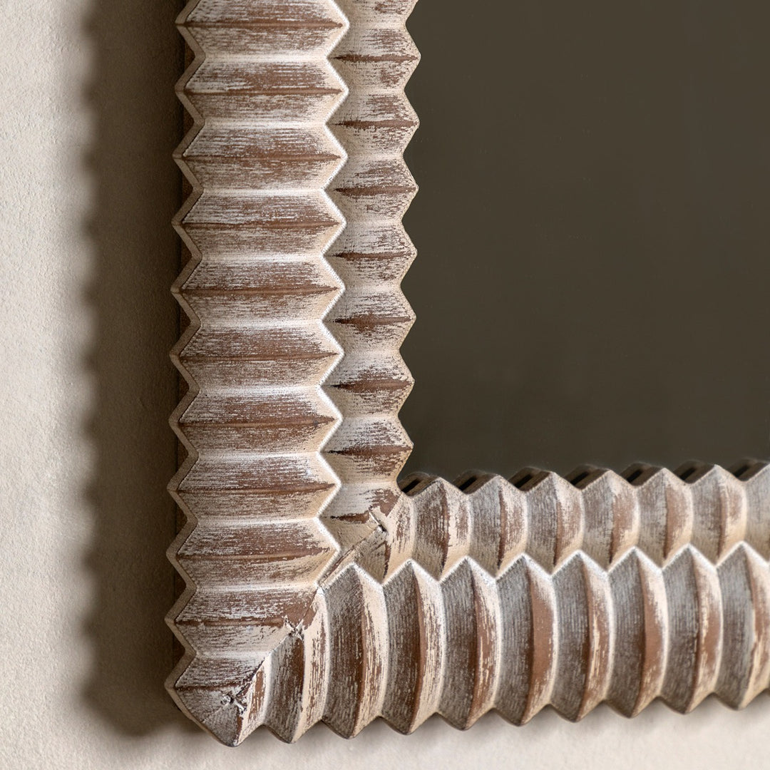 Omico Arch Overmantle Mirror 120 x 100cm - White Wash GalleryDirect 3