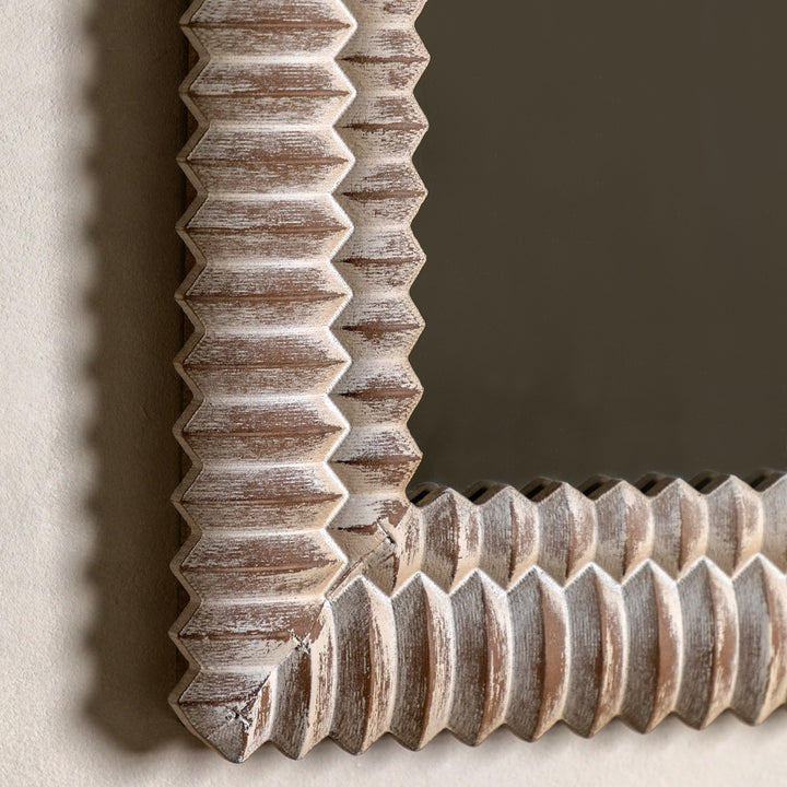 Omico Arch Overmantle Mirror 120 x 100cm - White Wash GalleryDirect 3