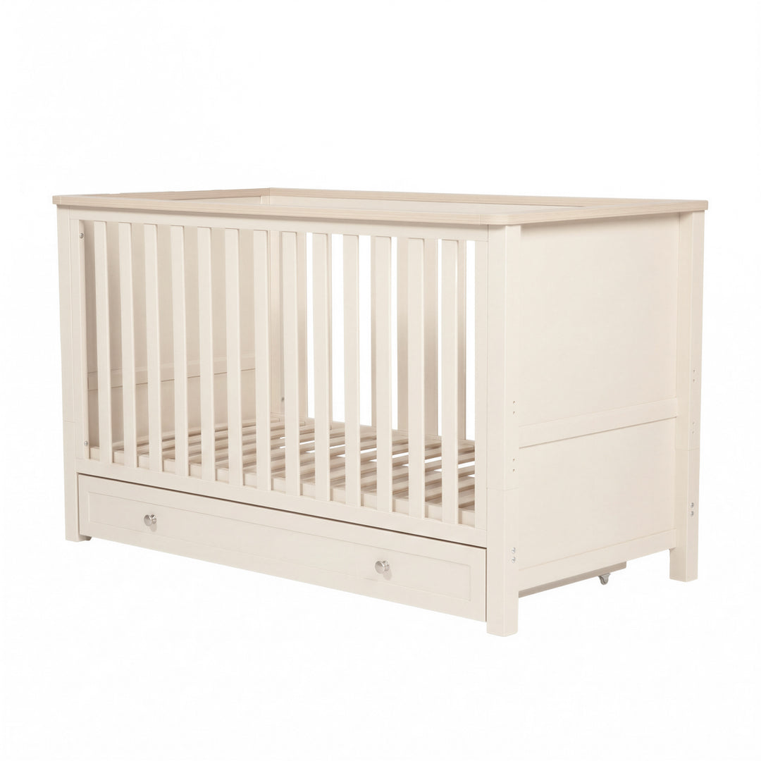 Starlight Cot & Changing Unit Set - Cashmere & Oak