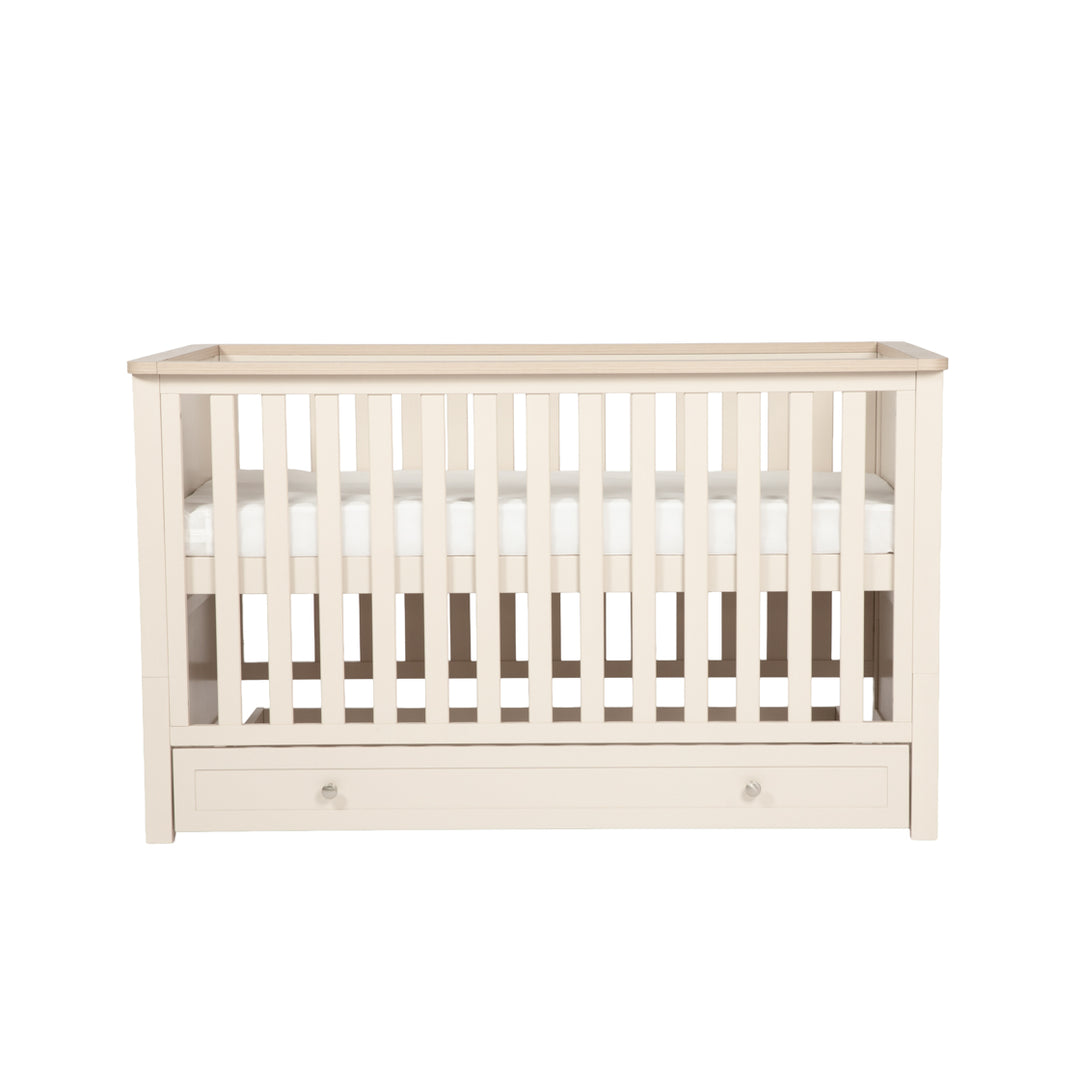 Starlight Cot & Changing Unit Set - Cashmere & Oak