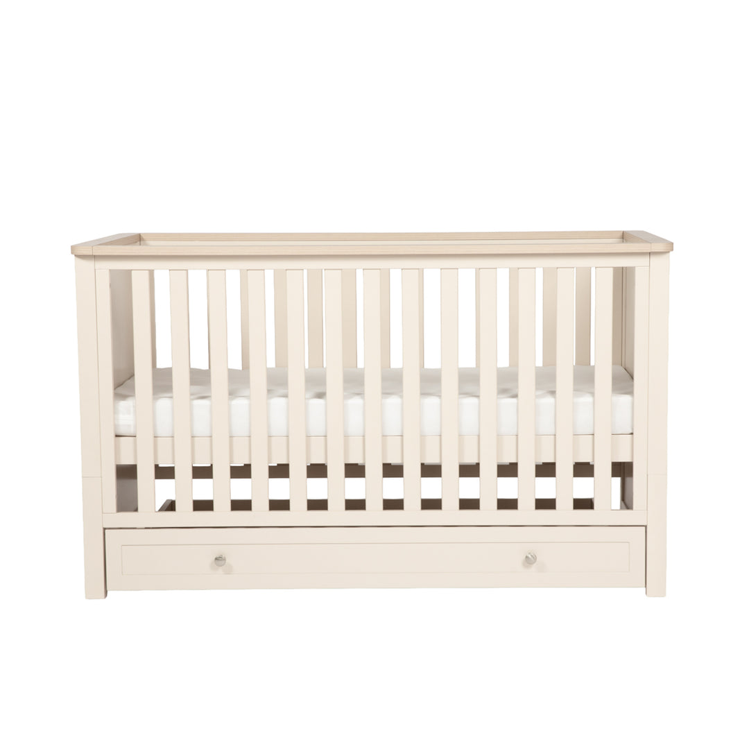 Starlight Cot & Changing Unit Set - Cashmere & Oak