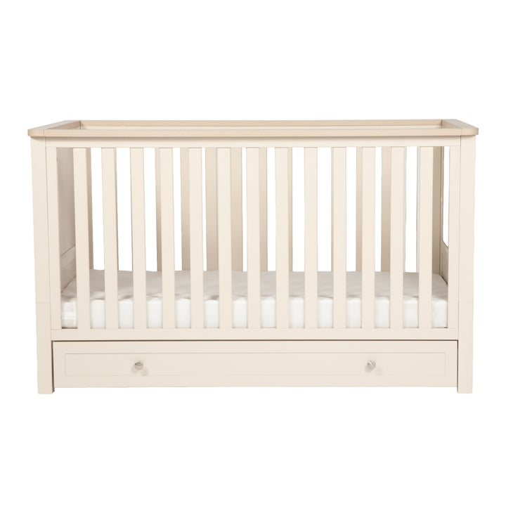 Starlight Cot & Changing Unit Set - Cashmere & Oak
