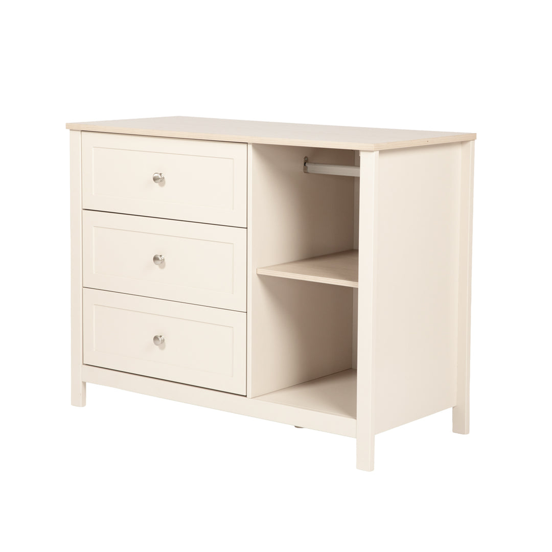 Starlight Cot & Changing Unit Set - Cashmere & Oak