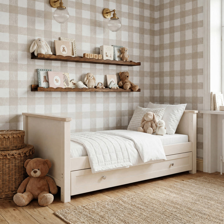 Starlight Cot & Changing Unit Set - Cashmere & Oak