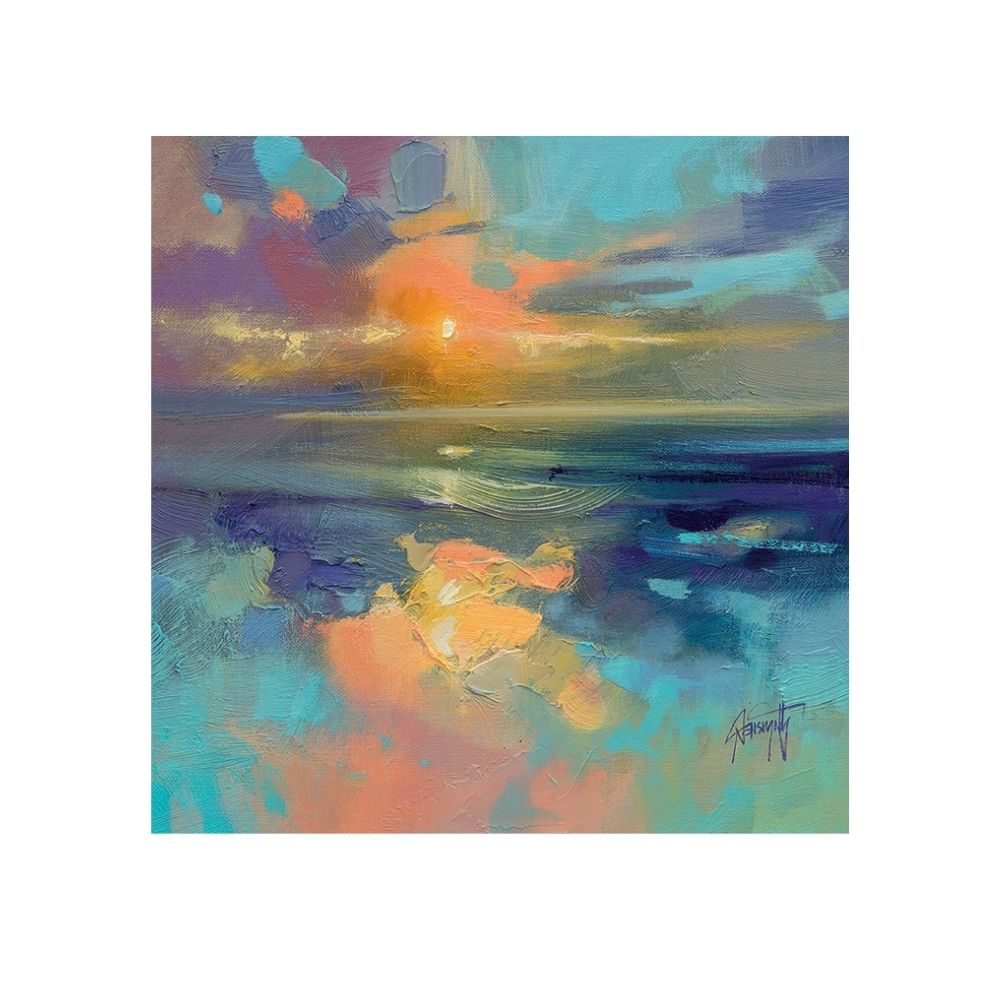 Scott Naismith Cerulean Cyan Study Canvas - 85 x 85