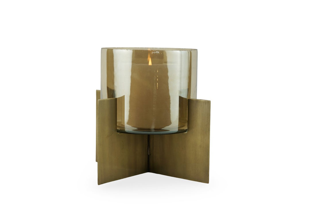 Resa Small Hurricaine Lantern - Gold Richmond 1