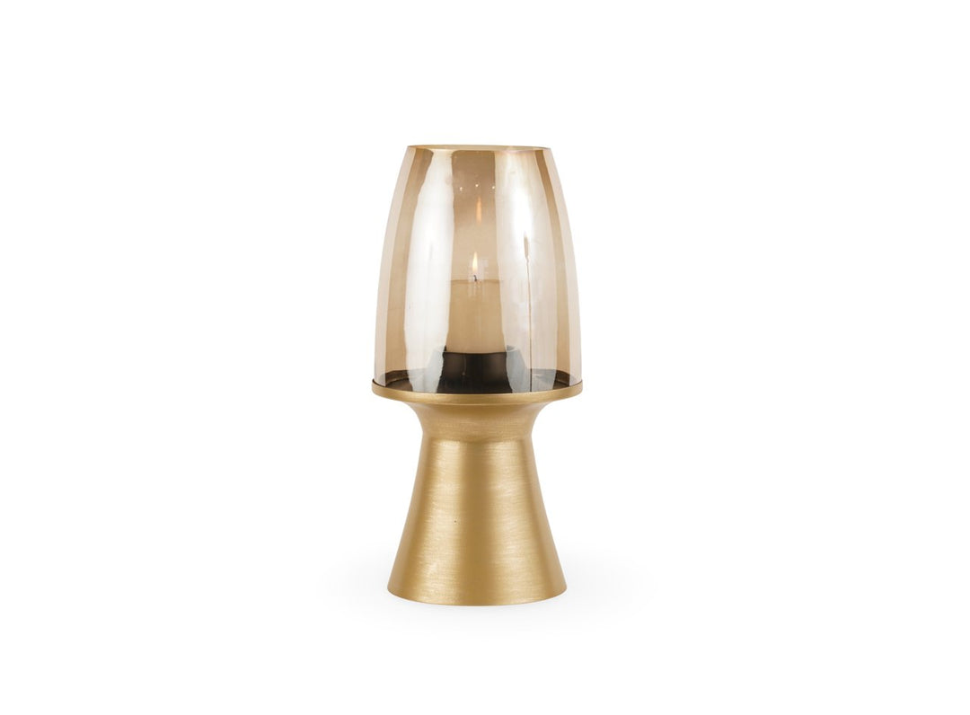 Danea Small Hurricaine Lantern - Brushed Gold Richmond 1