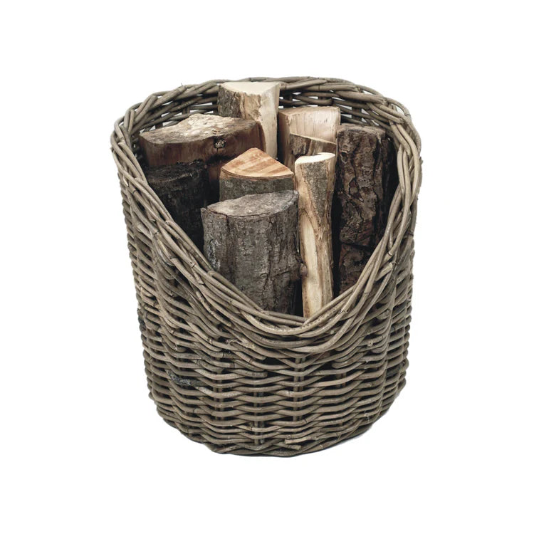 Wicker Round Log Basket